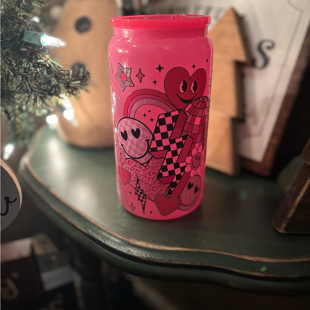 Pink Graphic Tumbler